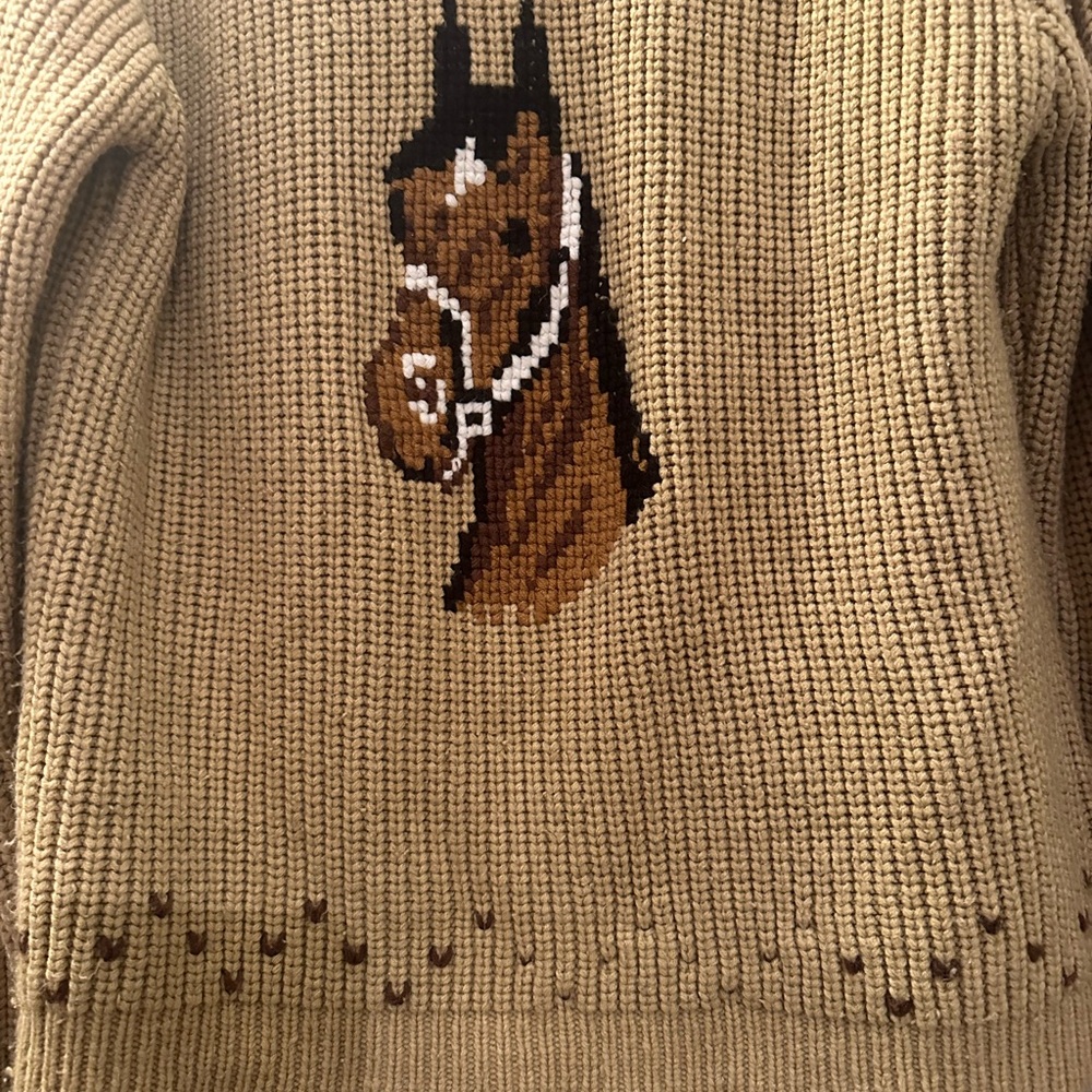 Vintage Knit Horse Sweater mens or womens - Picture 10 of 12